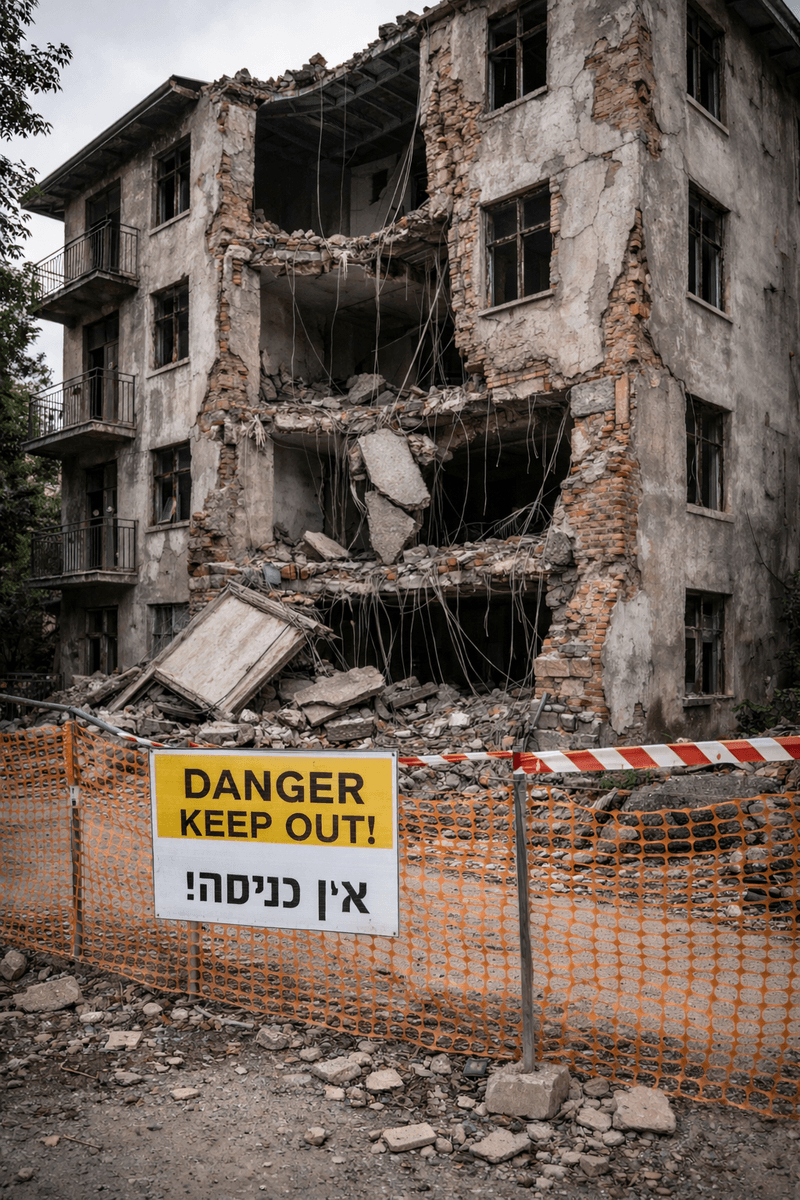 התעלמות מצו מבנה מסוכן – מבנה מוזנח ומסוכן